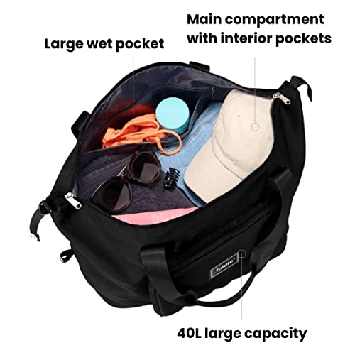 The Foldie® Foldable Travel Bag for Women [LARGE CAPACITY] - Packable & Expandable Tote Bag with Zipper for Travel - Image 6