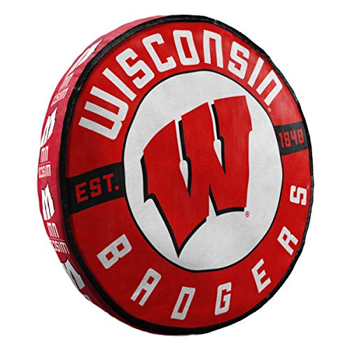 The Northwest Company NCAA Wisconsin Badgers Round Cloud Pillow, 15", Team Colors - Image 2