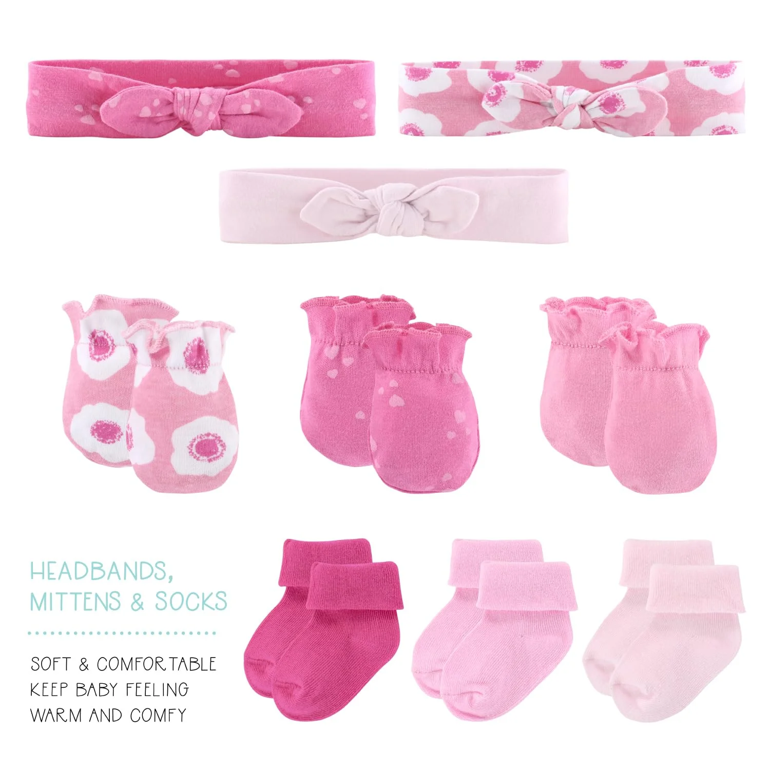 The Peanutshell Newborn Girl Clothes & EssentIals Set, 16 Piece Baby Layette Gift Set, 0-3 Month Outfits - Image 2