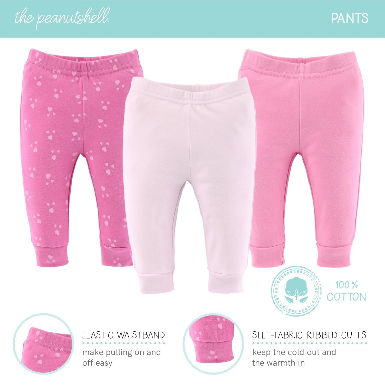 The Peanutshell Newborn Girl Clothes & EssentIals Set, 16 Piece Baby Layette Gift Set, 0-3 Month Outfits - Image 4