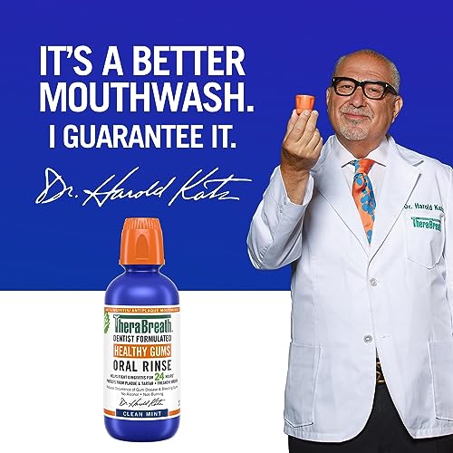 TheraBreath Healthy Gums Mouthwash, Clean Mint, Antigingivitis, Dentist Formulated, 16 Fl Oz (2-Pack) - Image 3