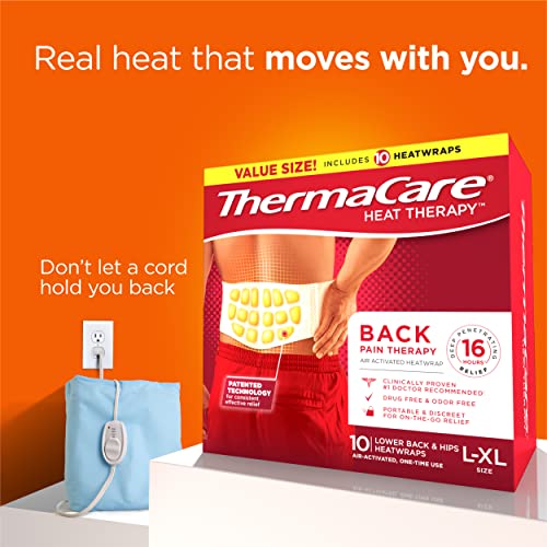 ThermaCare Advanced Back Therapy HeatWraps, Disposable Heat Therapy Patches, Instant Muscle & Herniated Disc Relief, L/XL, 10 Count - Image 8