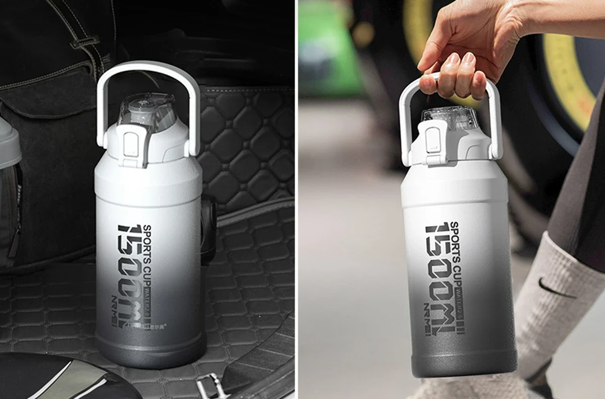 Thermos Water Bottle With Straw Handle Cup 316 Stainless Steel Flask Large Capacity Vacuum Insulated Tumbler - Image 13