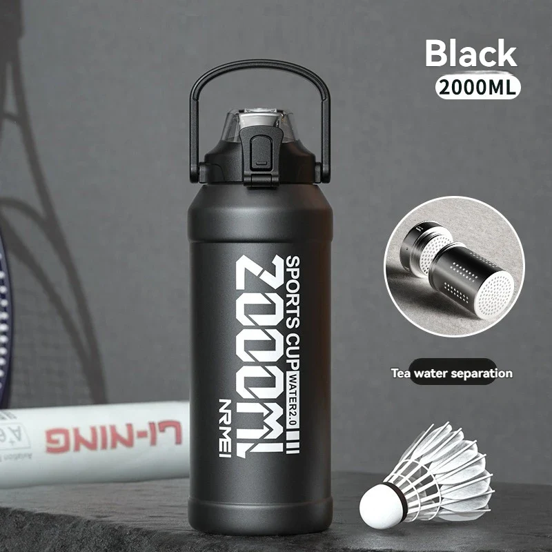 Thermos Water Bottle With Straw Handle Cup 316 Stainless Steel Flask Large Capacity Vacuum Insulated Tumbler - Image 21