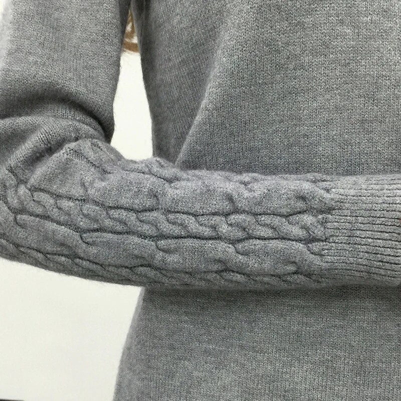 Thick Warm Women Turtleneck 2021 Winter Women Sweaters And Pullovers Knit Long Sleeve Cashmere Sweater Female Jumper - Image 6