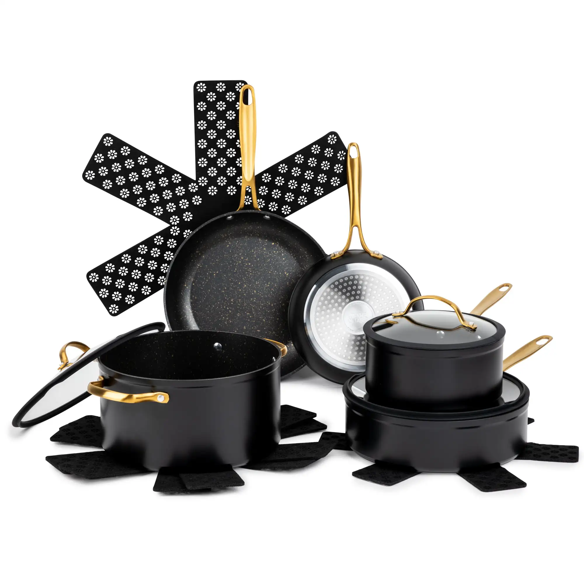 Thyme & Table Non-Stick Pots and Pans 12-Piece Cookware Set pots and pans set  cooking pots set - Image 7
