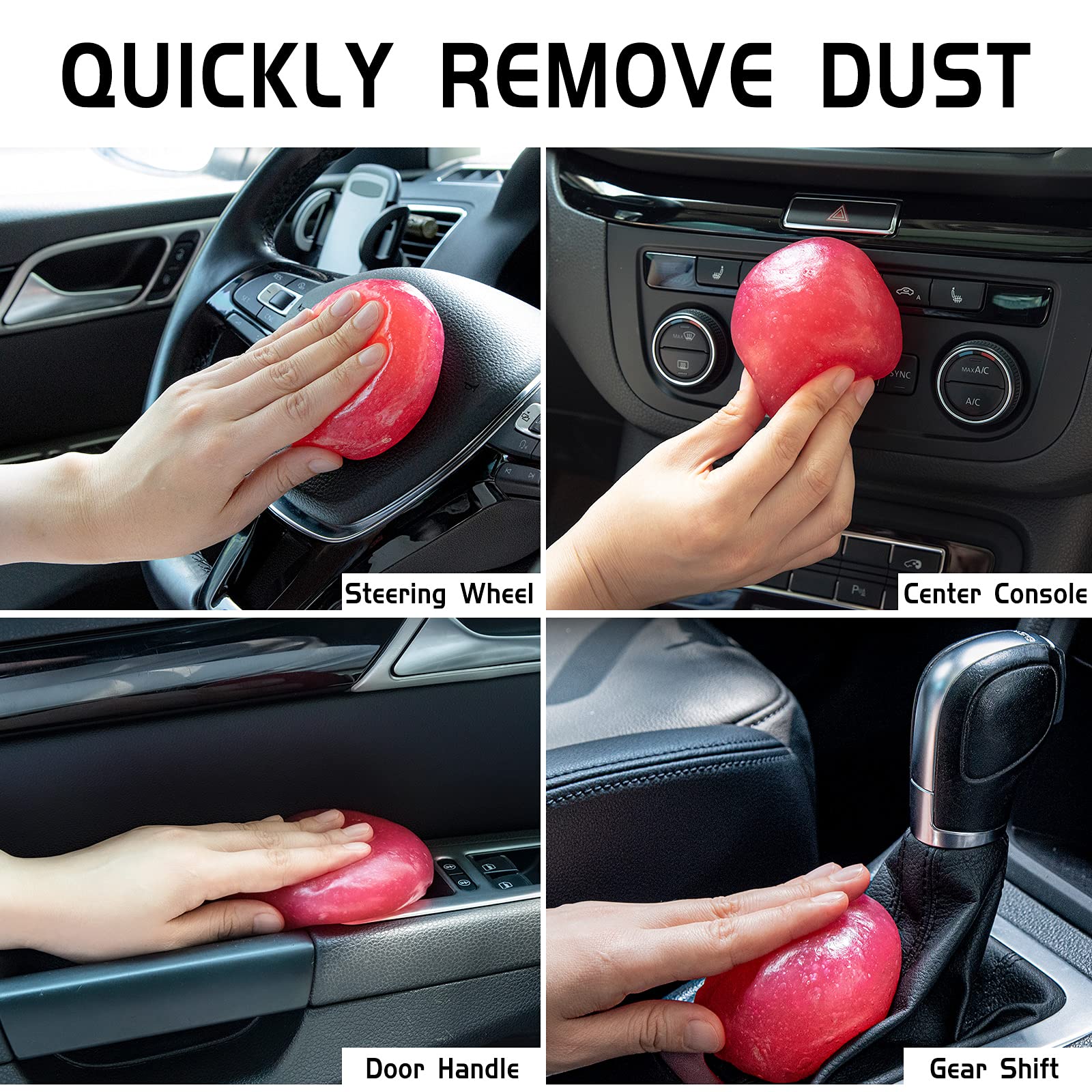 TICARVE Car Cleaning Gel Detailing Putty Car Putty Auto Detailing Tools Car Interior Cleaner Cleaning Slime Car Accessories Keyboard Cleaner Rose/NT WT: 5.6 oz (160 gr) - Image 6
