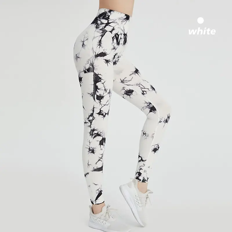 Tie Dye Seamless Leggings for Women High Waist Yoga Pants, Scrunch Butt Lifting Elastic Tights - Image 8