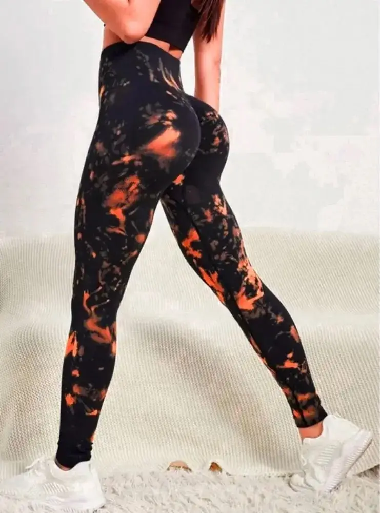 Tie Dye Seamless Leggings Women for Gym Yoga Pants Push Up Workout Sports Leggings  High Waist Tights Ladies Fitness Clothing - Image 9