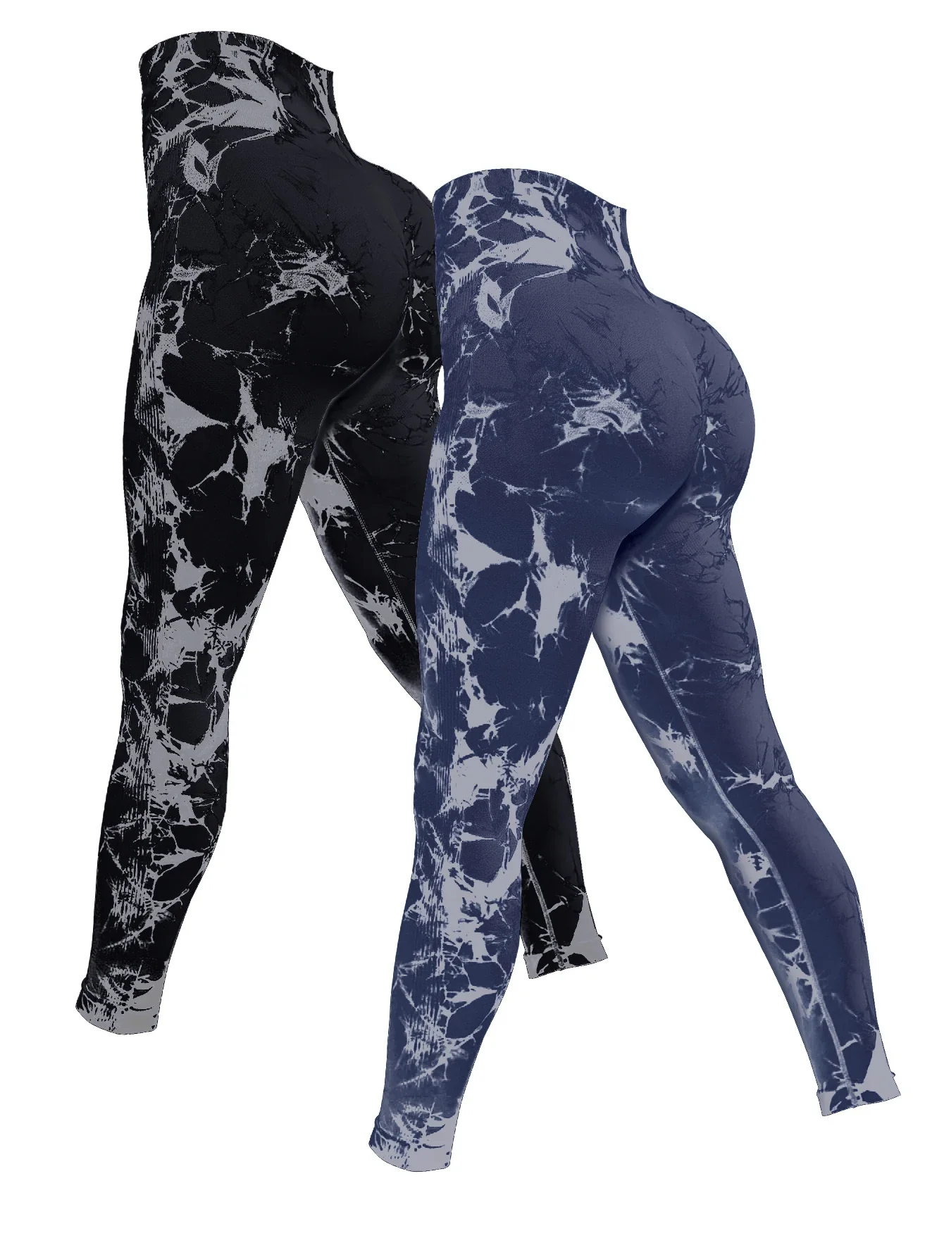 Tie Dye Yoga Pants Sport Leggings 2 Piece Seamless High Waist Push Up Woman Tights Fitness Workout Leggins Gym Clothing - Image 7