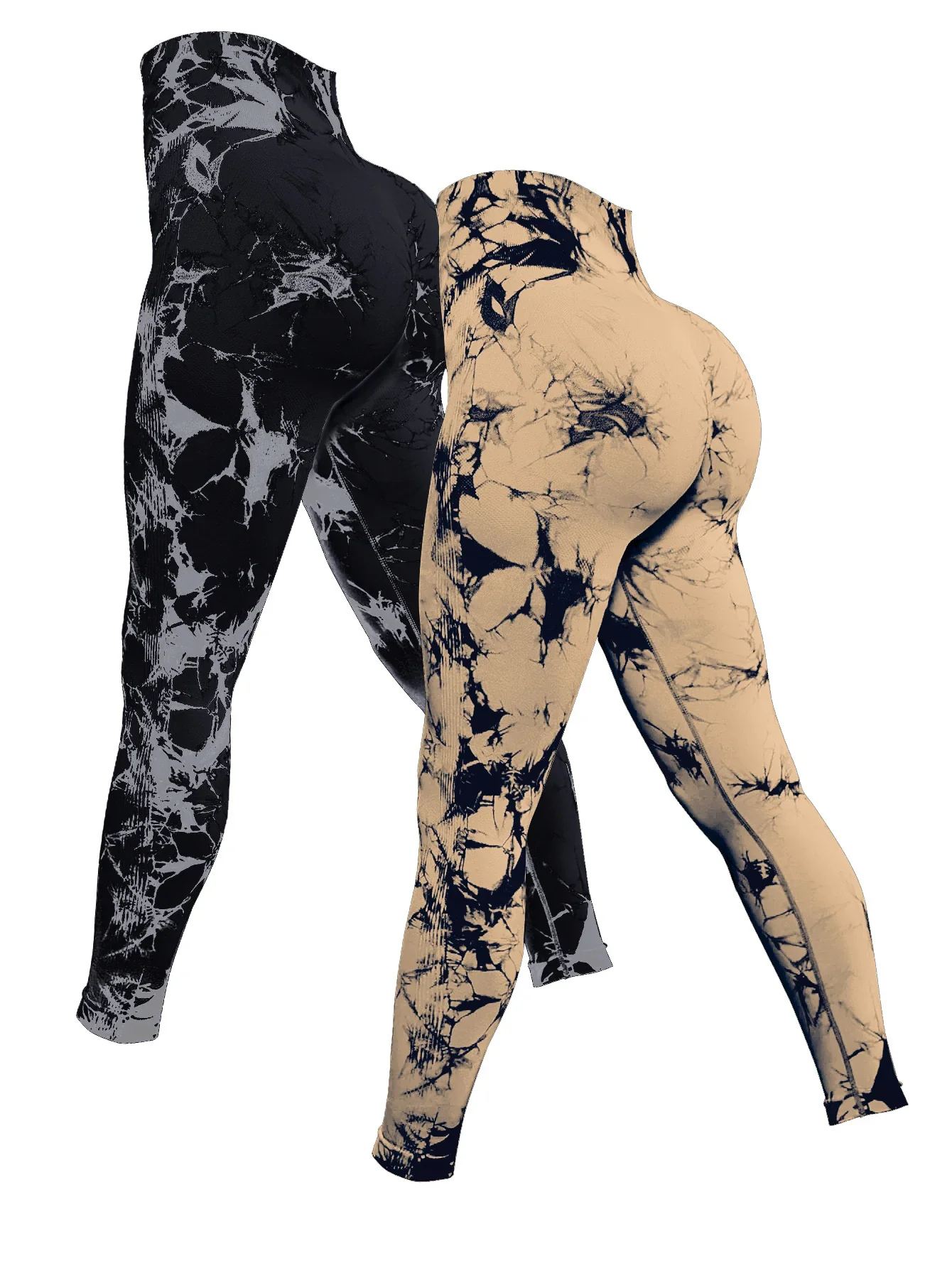 Tie Dye Yoga Pants Sport Leggings 2 Piece Seamless High Waist Push Up Woman Tights Fitness Workout Leggins Gym Clothing - Image 8