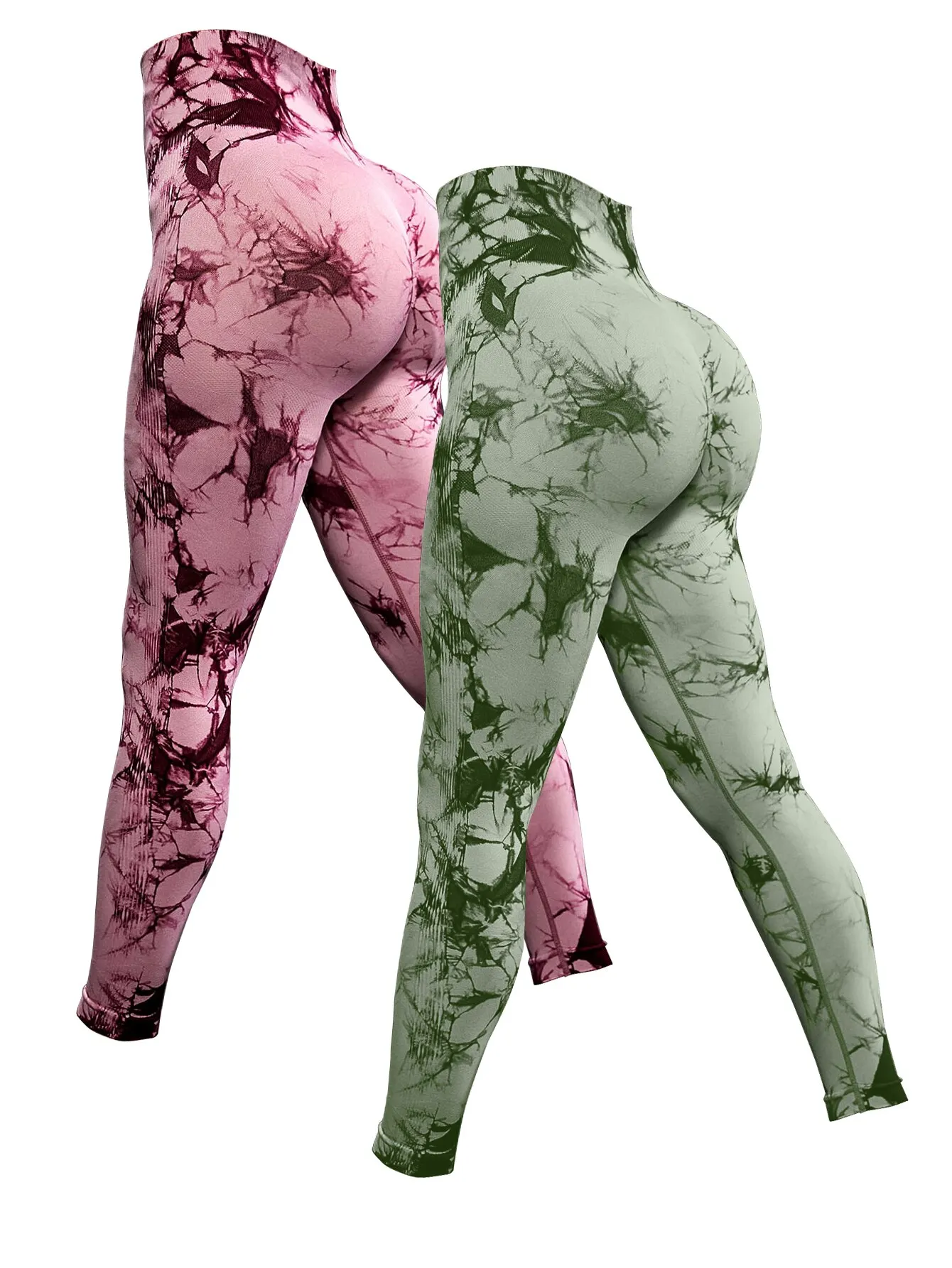Tie Dye Yoga Pants Sport Leggings 2 Piece Seamless High Waist Push Up Woman Tights Fitness Workout Leggins Gym Clothing - Image 9