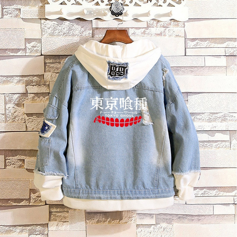 Tokyo Ghoul Women Knitted Sweatshirts Anime Long Jeans Jacket Time Raiders Spring Hooded Cartoon Denim Jackets Fashion Hoodies - Image 14