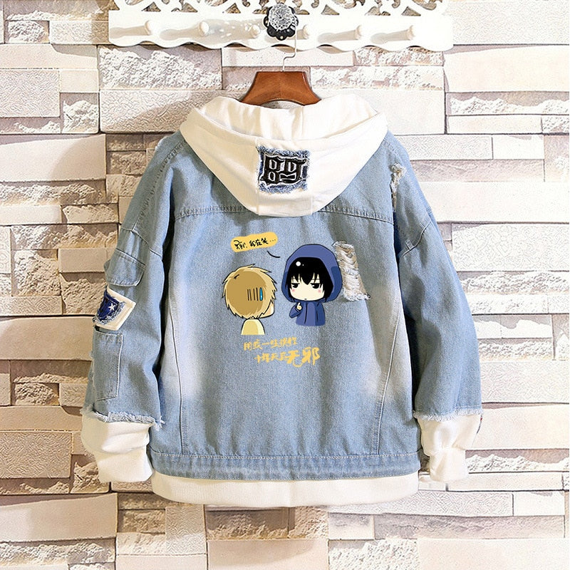 Tokyo Ghoul Women Knitted Sweatshirts Anime Long Jeans Jacket Time Raiders Spring Hooded Cartoon Denim Jackets Fashion Hoodies - Image 16