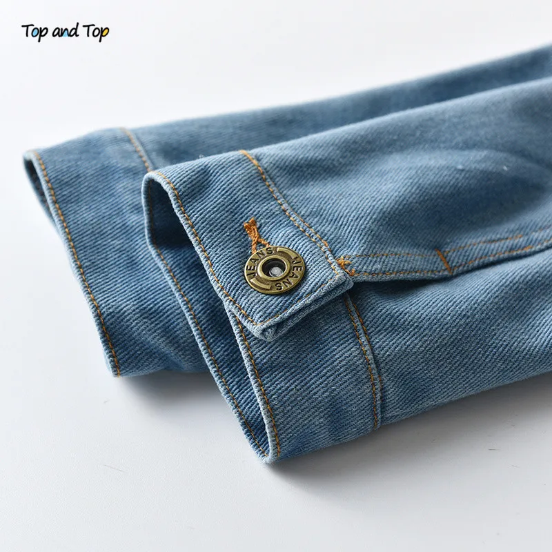 Top and Top Spring Autumn Kids Casual Jacket Girls Ripped Holes Jeans Coats Little Boys Girls Denim Outerwear Costume 12M-6Y - Image 5