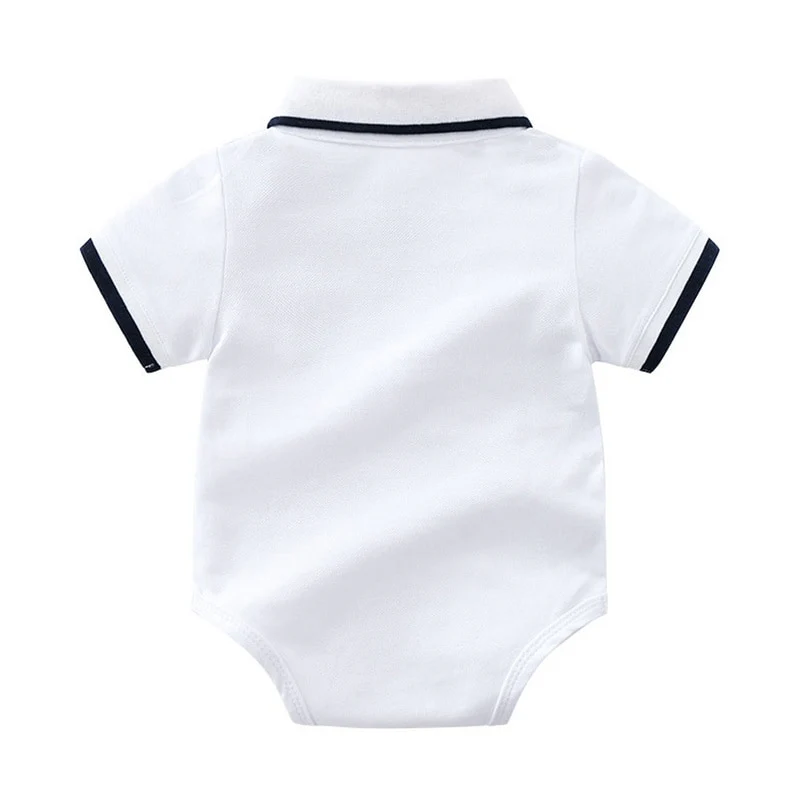 Top and Top Summer Fashion Newborn Boys Formal Clothing Set Cotton Romper Top+ Shorts Baby Gentleman Suit Kids Boys Clothes Sets - Image 5