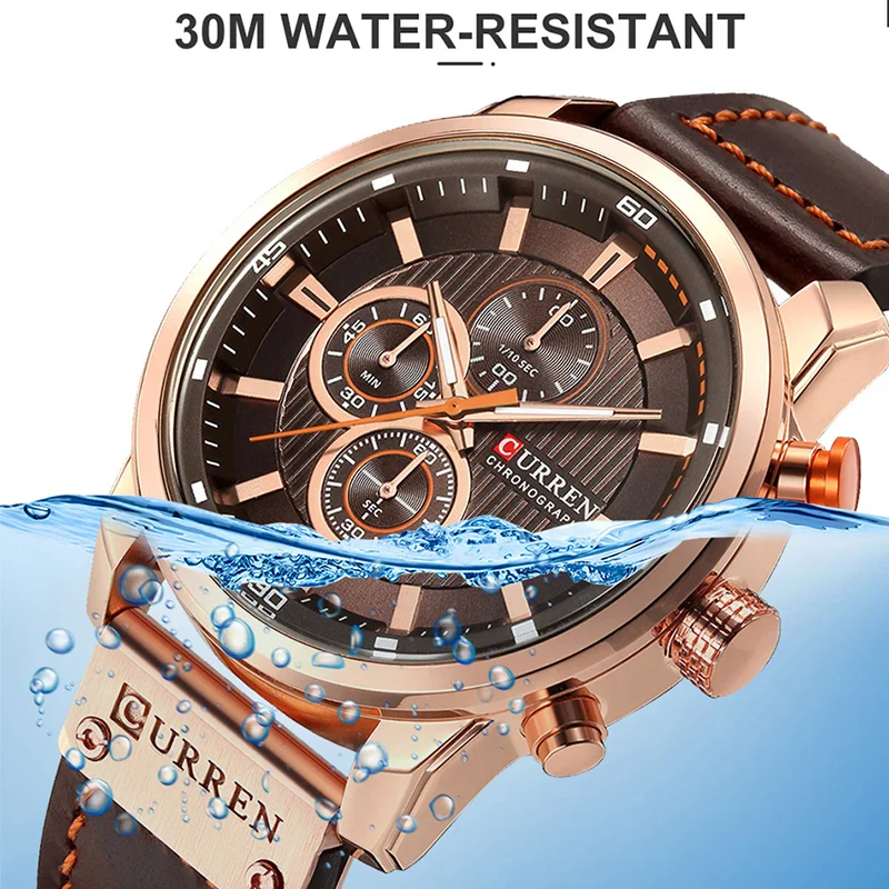 Top Brand Luxury Chronograph Quartz Watch Men Sports Watches Military Army Male Wrist Watch Clock CURREN relogio masculino - Image 5