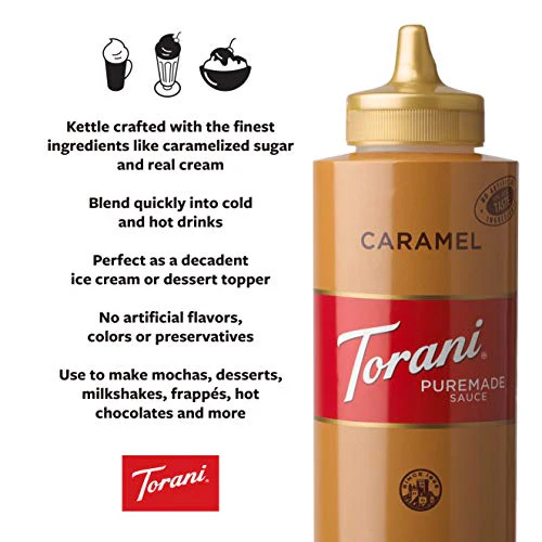 Torani Puremade Sauce, Caramel, 16.5 Ounces(Pack of 4) - Image 5