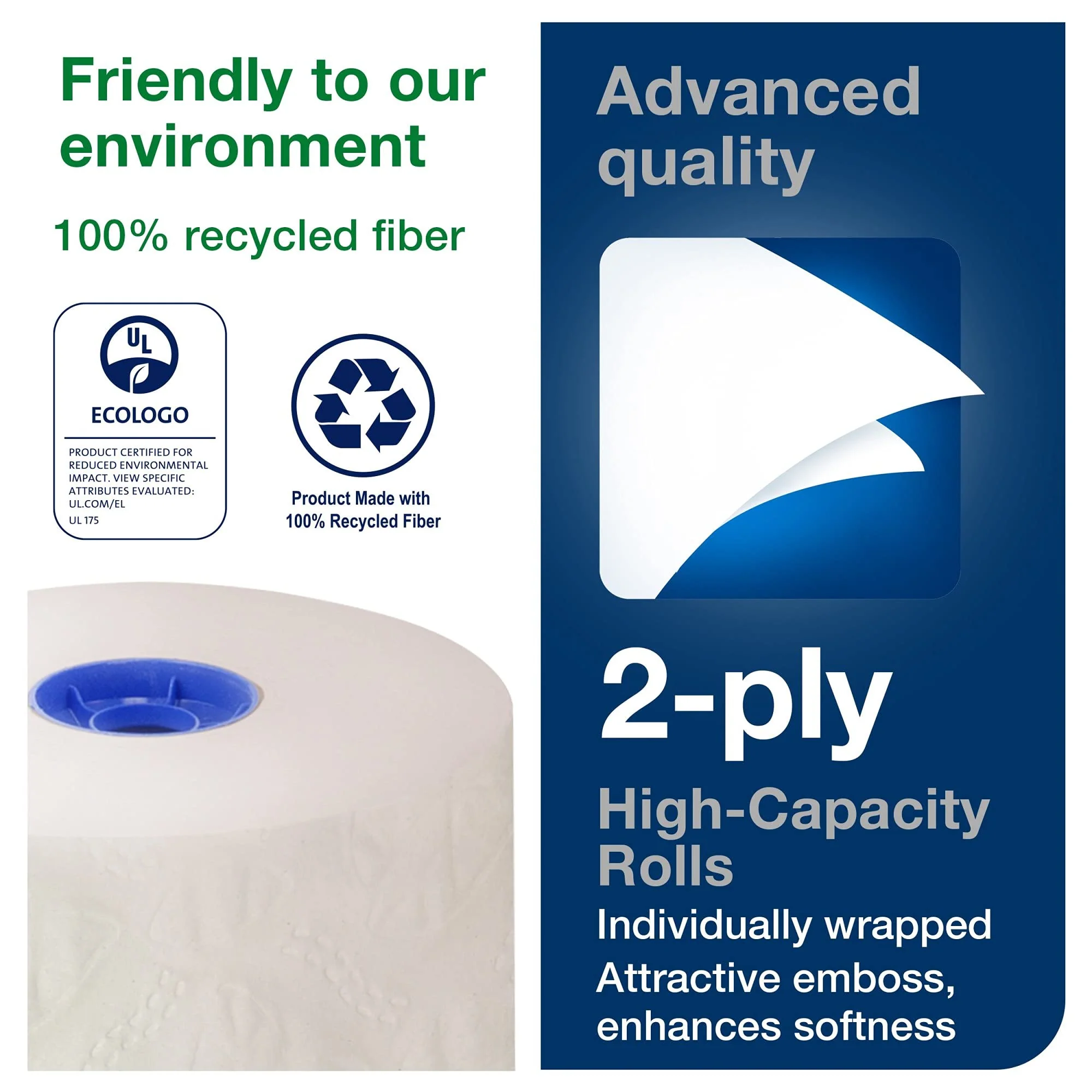 Tork High-Capacity Toilet Paper Roll White T26, Advanced, 2-Ply, 36 x 1000 sheets, 110292A - Image 6