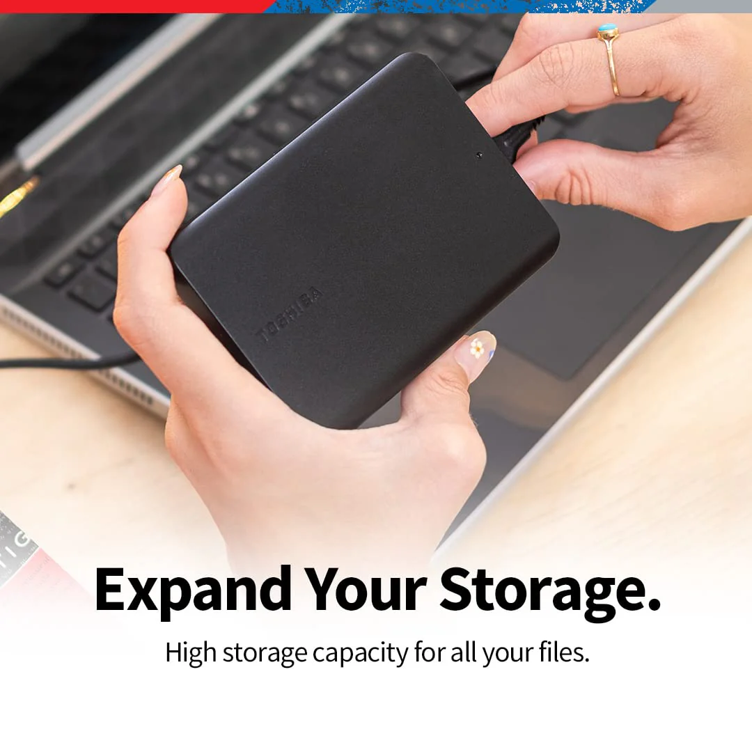 Toshiba Canvio Basics 2TB Portable External Hard Drive USB 3.0, Black - HDTB520XK3AA - Image 8