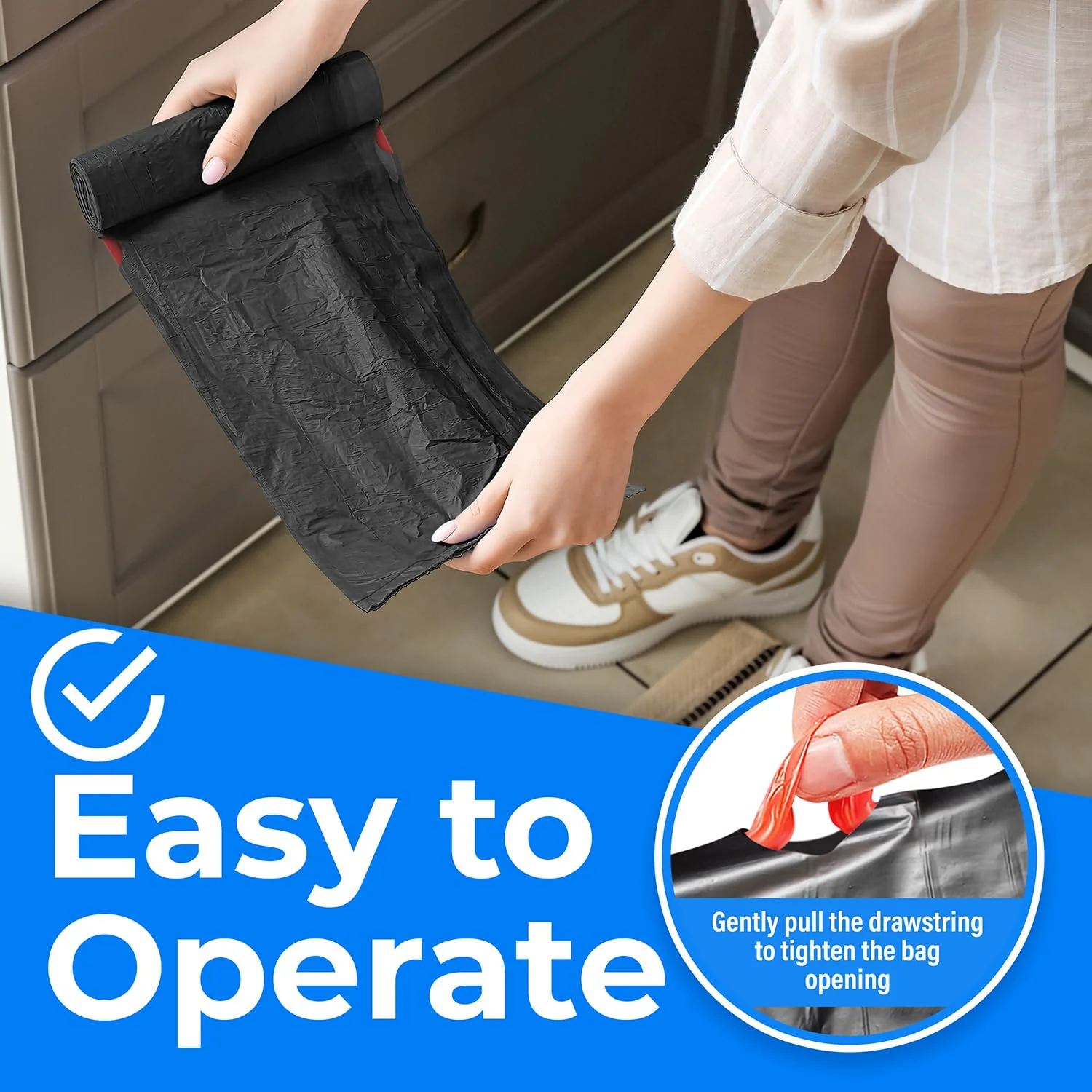 ToughBag 30 Gallon Trash Bags Drawstring (150 Count) Large Black Garbage Bags 30+ Gallon, Heavy Duty 30 Gallon Trash Bags for Kitchen, Commercial & Lawn - Image 7