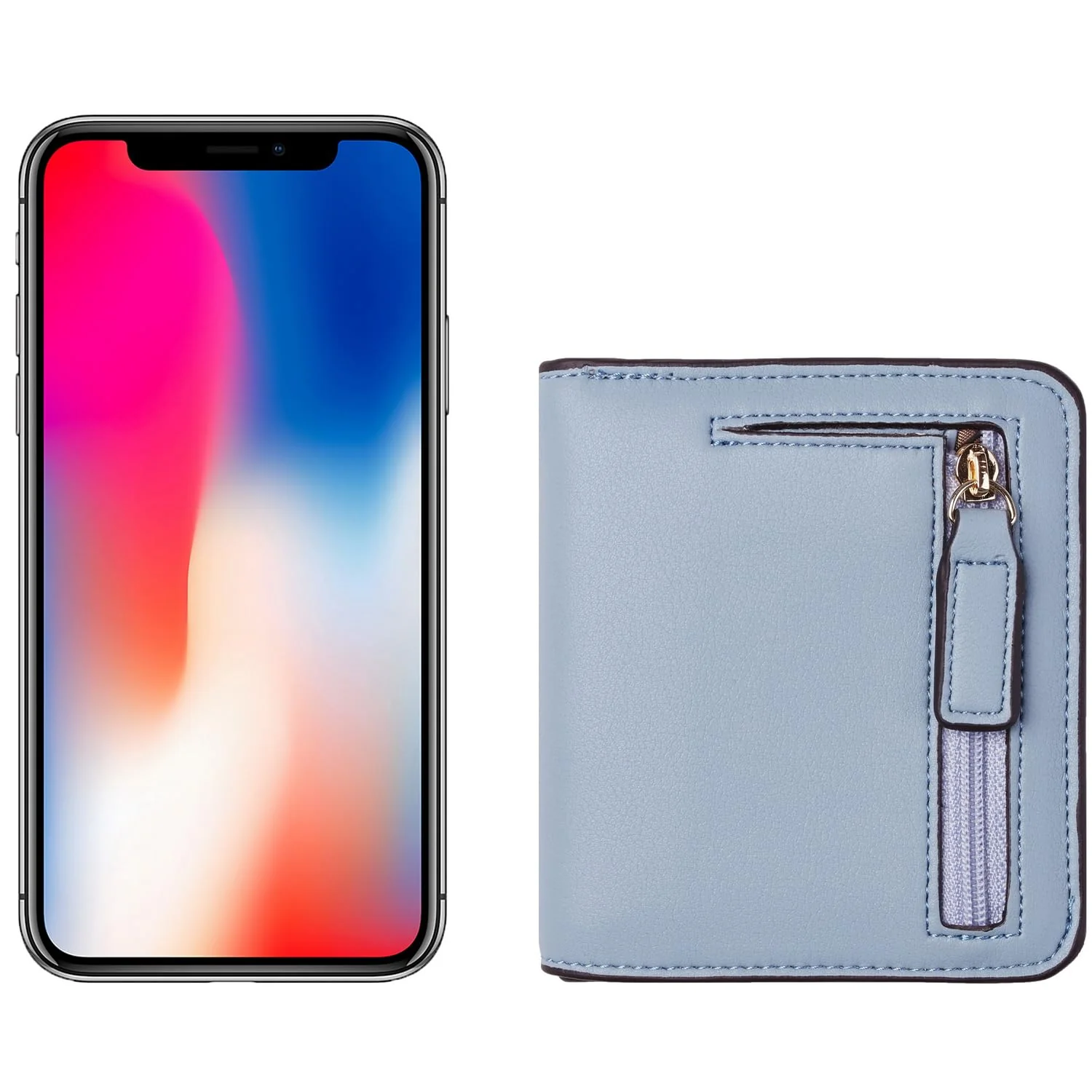 Toughergun Womens Rfid Blocking Small Compact Bifold Luxury Genuine Leather Pocket Wallet Ladies Mini Purse with ID Window (02 ReNapa Blue Classic) - Image 5