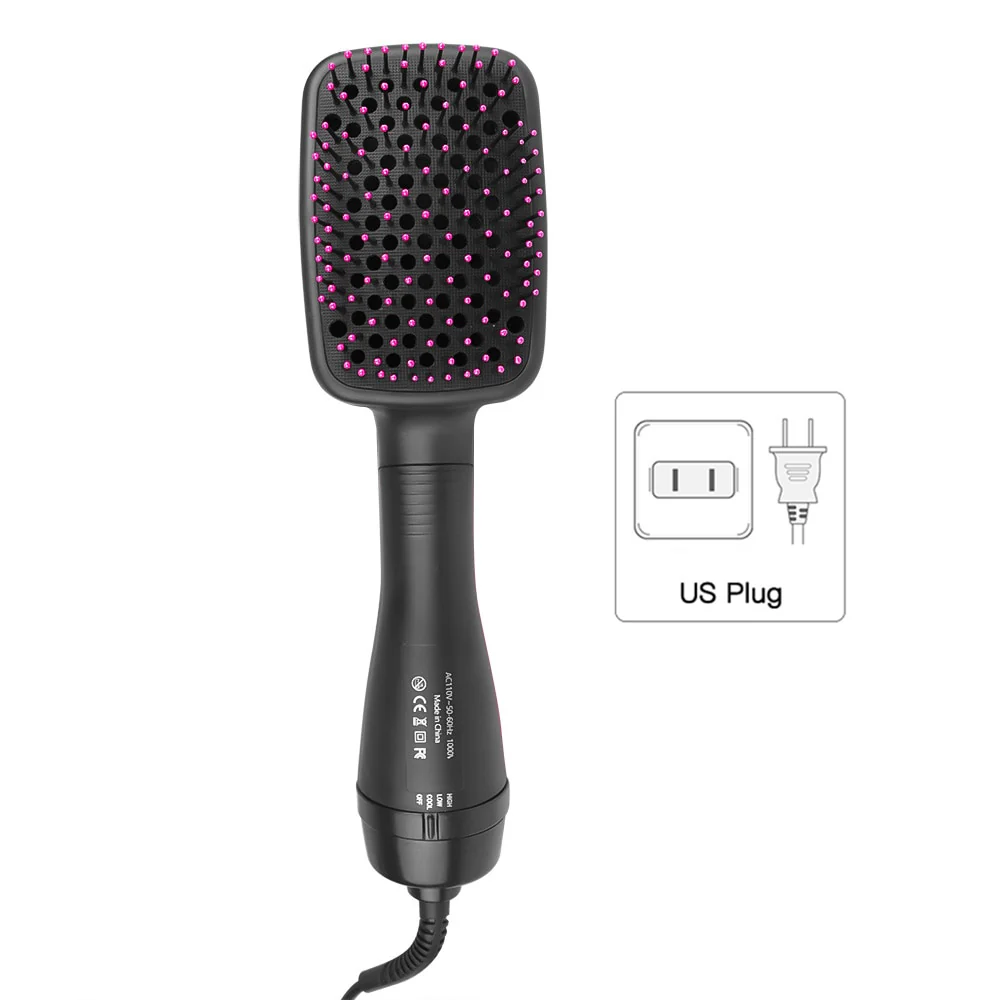 Travel Blow Dryer Comb Hair Dryer Brush Electric Hot Air Comb Women's Hair Brush Professional Hairdryer Hairbrush - Image 2