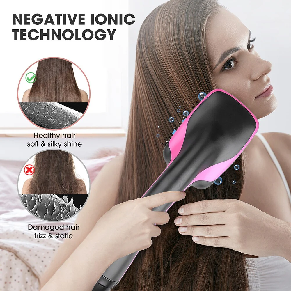 Travel Blow Dryer Comb Hair Dryer Brush Electric Hot Air Comb Women's Hair Brush Professional Hairdryer Hairbrush - Image 5
