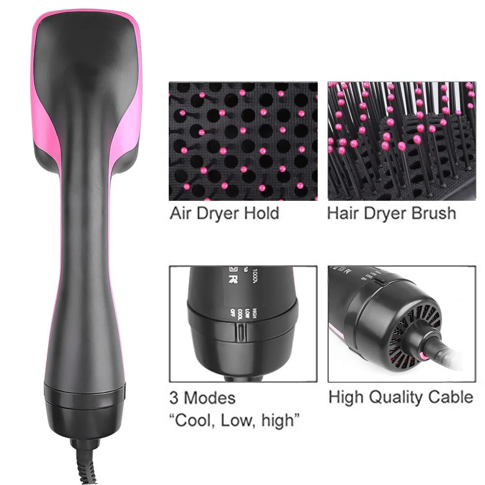 Travel Blow Dryer Comb Hair Dryer Brush Electric Hot Air Comb Women's Hair Brush Professional Hairdryer Hairbrush - Image 7
