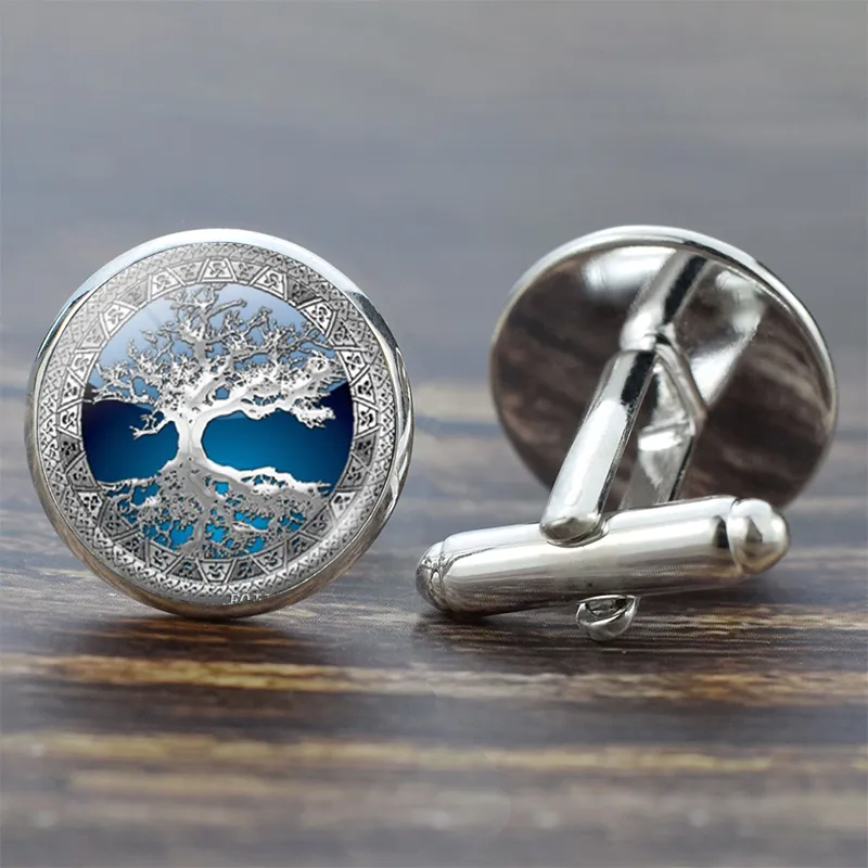 Tree of Life Cufflinks for Men Best Man Cufflinks Set Cufflinks Wedding Life Tree Suit Shirt Cuff Links Men Accessories - Image 7