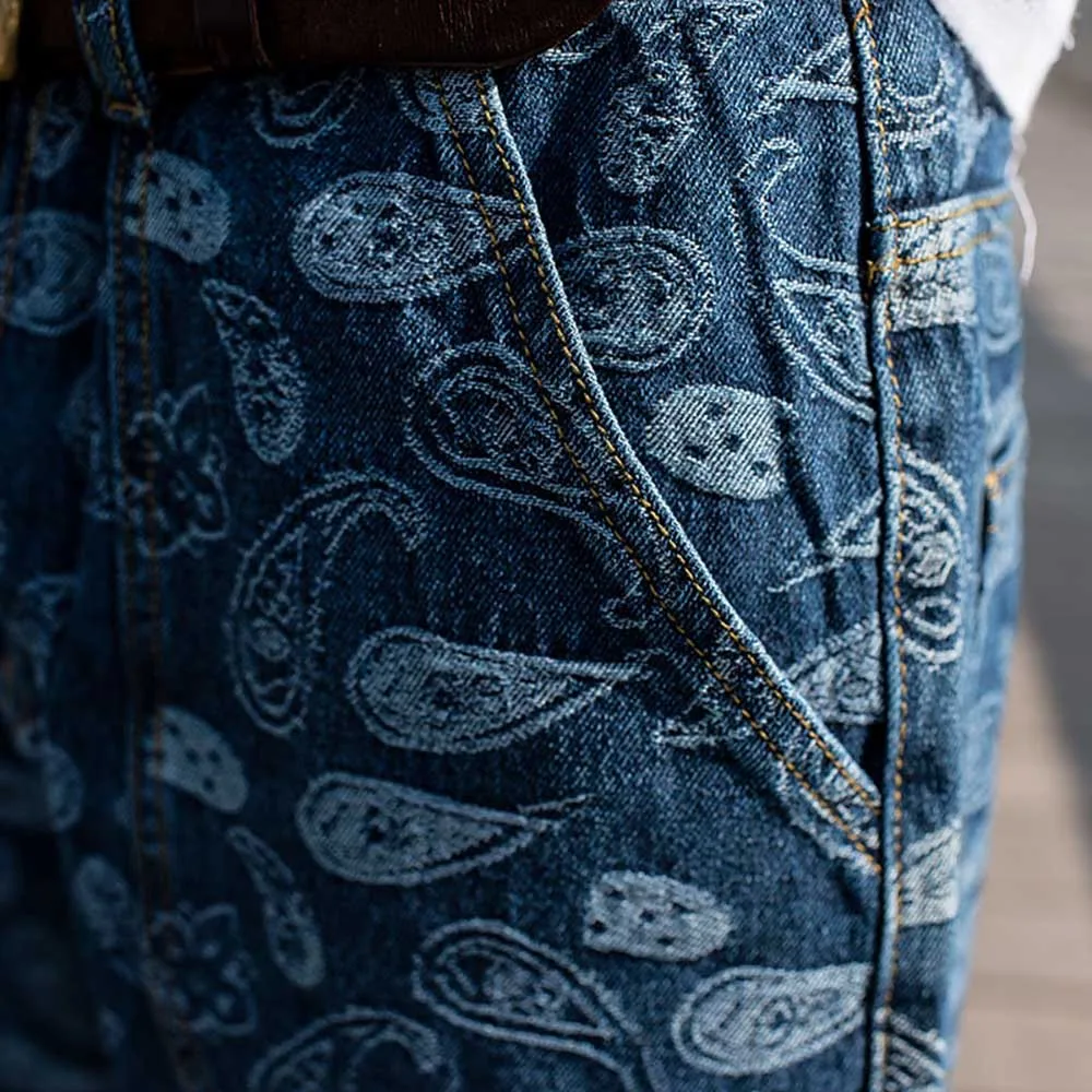 Trendy Men Plus Size Jeans Loose Baggy Casual Denim Pants Straight Trousers Hiphop Harem Jeans Streetwear Men Clothing - Image 3