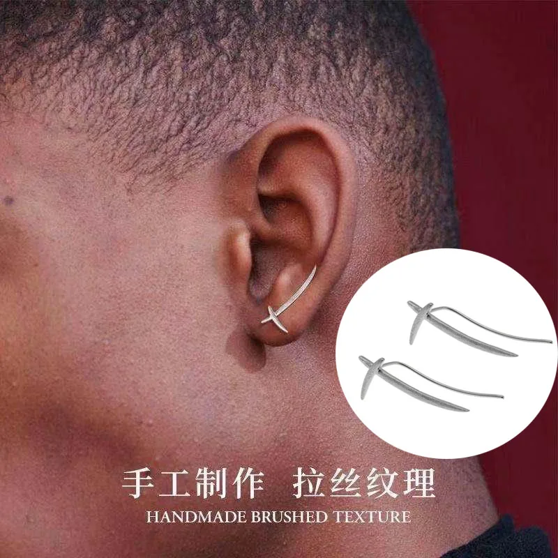 Trendy Stainless Steel Geometric Earrings High-End Men\'s Hypoallergenic Earrings Hip Hop Rock Rap Cool Jewelry Accessories - Image 15