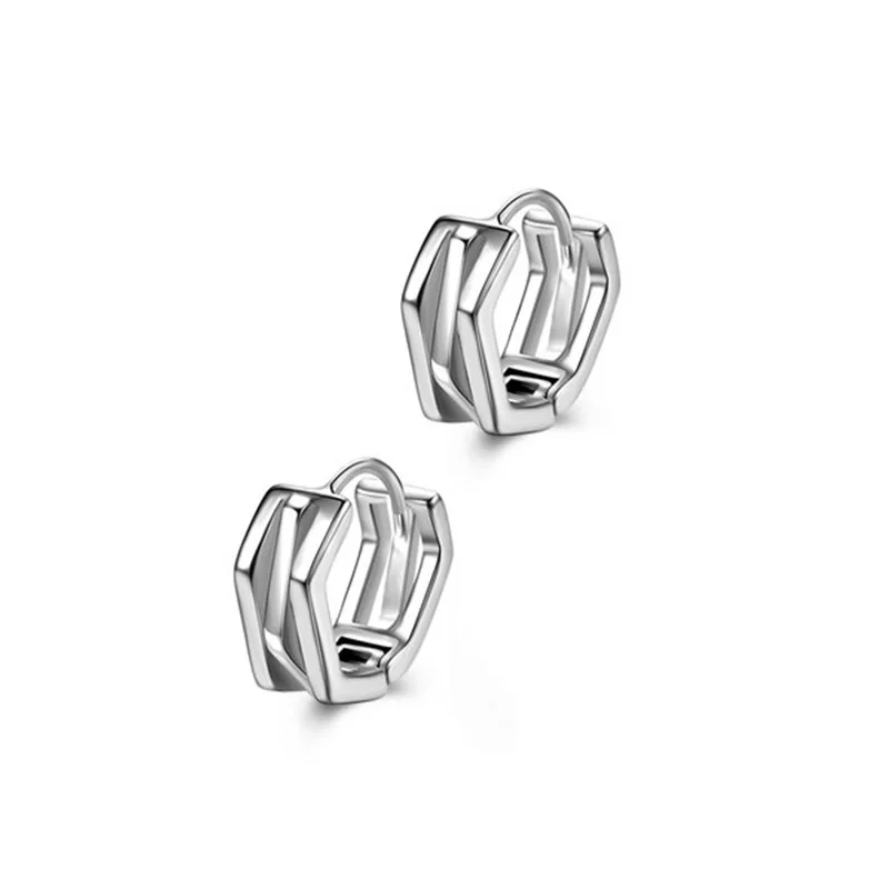 Trendy Stainless Steel Geometric Earrings High-End Men\'s Hypoallergenic Earrings Hip Hop Rock Rap Cool Jewelry Accessories - Image 7