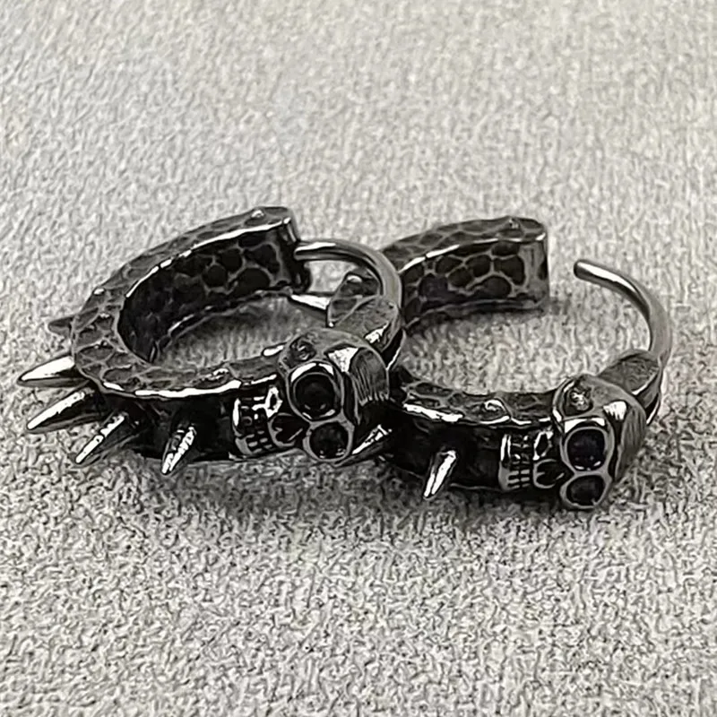 Trendy Stainless Steel Geometric Earrings High-End Men\'s Hypoallergenic Earrings Hip Hop Rock Rap Cool Jewelry Accessories - Image 9
