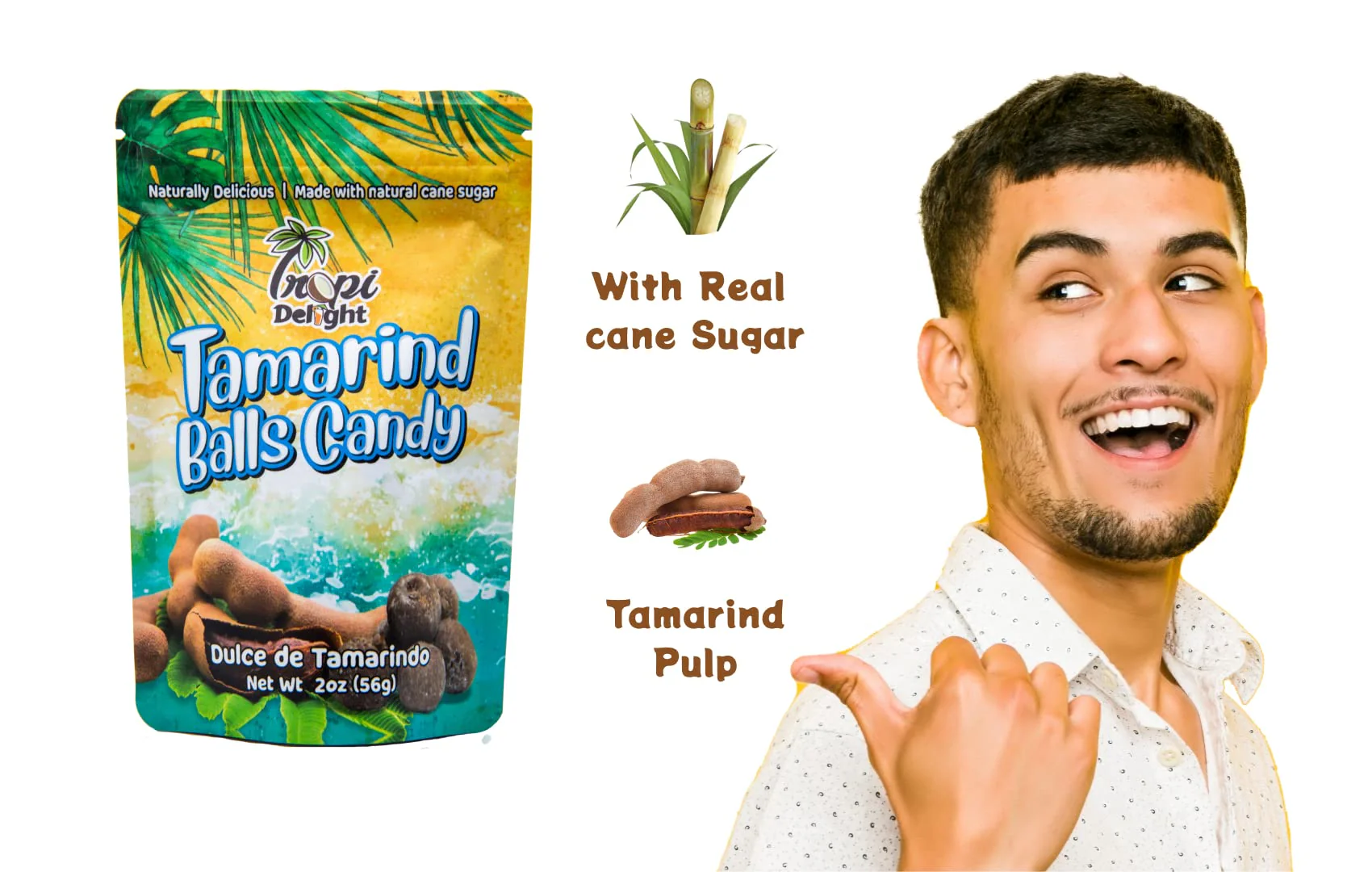 Tropi Delight Tamarind Ball Candy Jamaican Style Sweet and Sour - Image 2