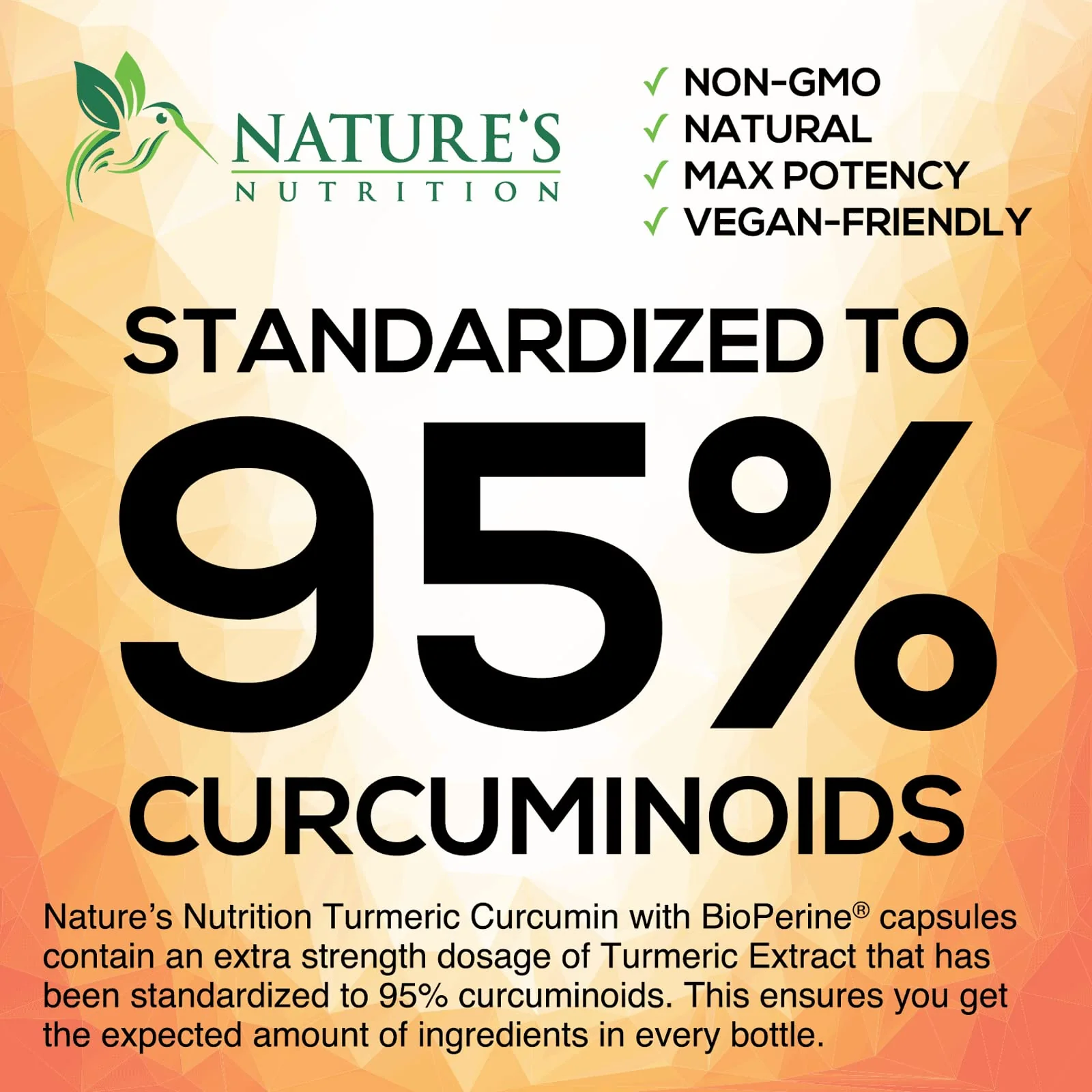 Turmeric Curcumin with BioPerine & Ginger 95% Standardized Curcuminoids 1950mg - Black Pepper for Max Absorption, Herbal Joint Support, Nature's Tumeric Extract Supplement, Vegan - 240 Capsules - Image 5