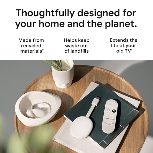 TV Chromecast - HD Streaming Device with Voice Control Remote and HDMI Cable - Cast Shows, Music, Images, and Sports from Your Phone to Your TV - with a Cleaning Cloth and Travel Case - White - Image 2