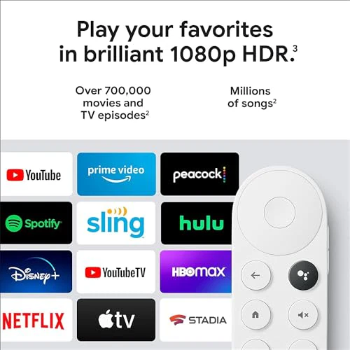TV Chromecast - HD Streaming Device with Voice Control Remote and HDMI Cable - Cast Shows, Music, Images, and Sports from Your Phone to Your TV - with a Cleaning Cloth and Travel Case - White - Image 3