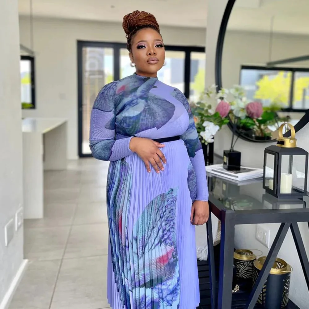 Two Piece Set Tops And Pleated Skirt Suit Women Clothing African Dashiki Wedding Party Traditional Robe Ankara Outfits Kaftan - Image 11