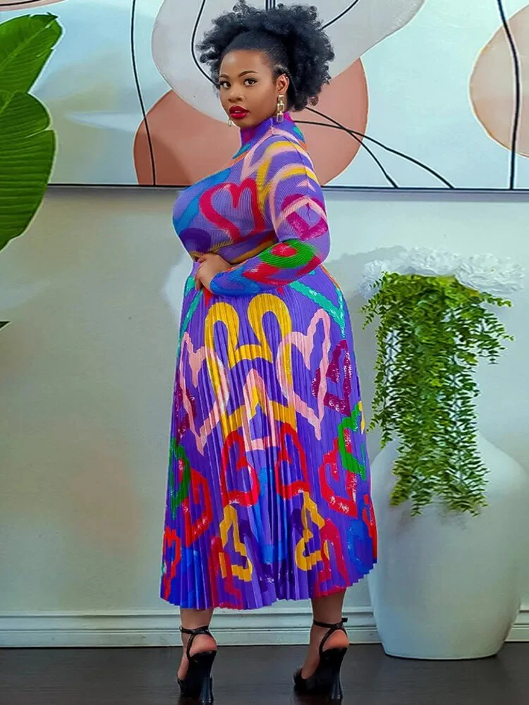 Two Piece Set Tops And Pleated Skirt Suit Women Clothing African Dashiki Wedding Party Traditional Robe Ankara Outfits Kaftan - Image 4