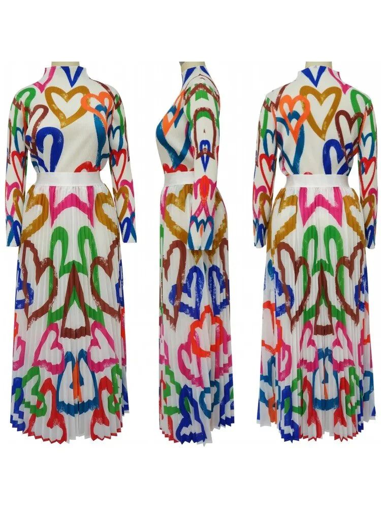 Two Piece Set Tops And Pleated Skirt Suit Women Clothing African Dashiki Wedding Party Traditional Robe Ankara Outfits Kaftan - Image 5