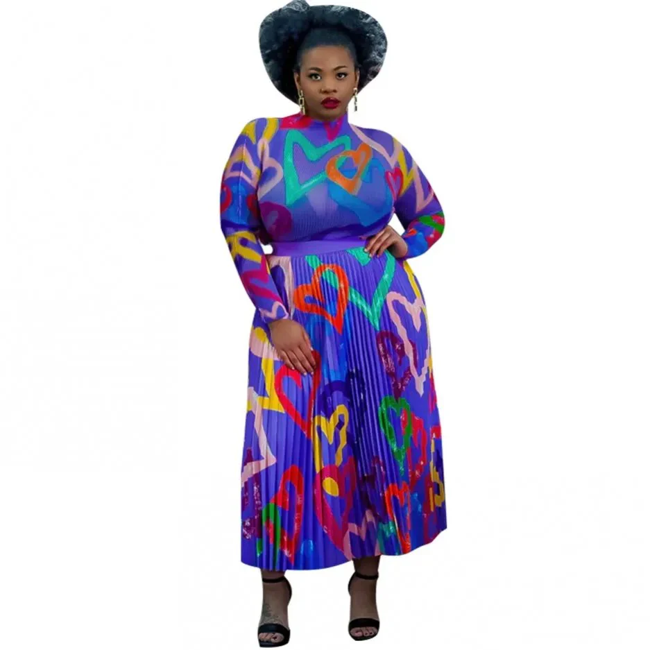 Two Piece Set Tops And Pleated Skirt Suit Women Clothing African Dashiki Wedding Party Traditional Robe Ankara Outfits Kaftan - Image 8