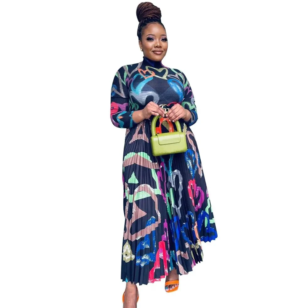 Two Piece Set Women Tops And Pleated Skirt Suit Clothing African Dashiki Wedding Party Traditional Robe Ankara Outfits Kaftan - Image 7