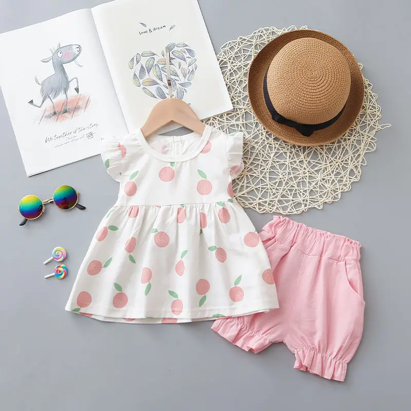 Two Pieces Cotton Girls Clothing Sets Summer Vest Sleeveless Children Sets Fashion Girls Clothes Suit Casual Floral Outfits 1-5T - Image 15