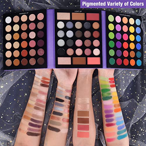 UCANBE Eyeshadow Palette with 15Pcs Brushes Makeup Set, Pigmented 86 Colors Make Up Sets Valentine's Day Gift, Matte Shimmer Glitter Eye Shadow Pallet Highlighter Contour Blush Powder Brush Beauty Kit - Image 7