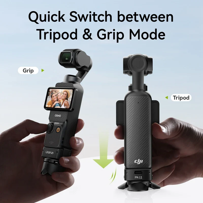 Ulanzi PK-08 Pocket 3 Mini Tripod / PK-11 Arri Locating Base for DJI Osmo Pocket 3 for Livestreaming Vlog Travel Photograph - Image 2