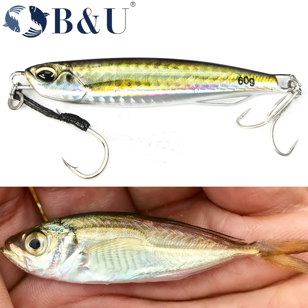 Ultimate Metal Cast Jig Spoon - Highly Realistic 3D Printed Saltwater Fishing Lure with Enhanced Durability, 30G/40G/60G Weight Options, and Artificial Bait Tackle for Increased Catch Rate - Image 4