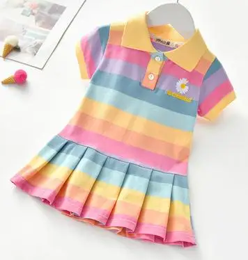 Unicon Children Dress Spring Summer Turn-Down Collar Kids Clothes Fashion toddler Baby Girls Clothing Summer Dress Girl - Image 2