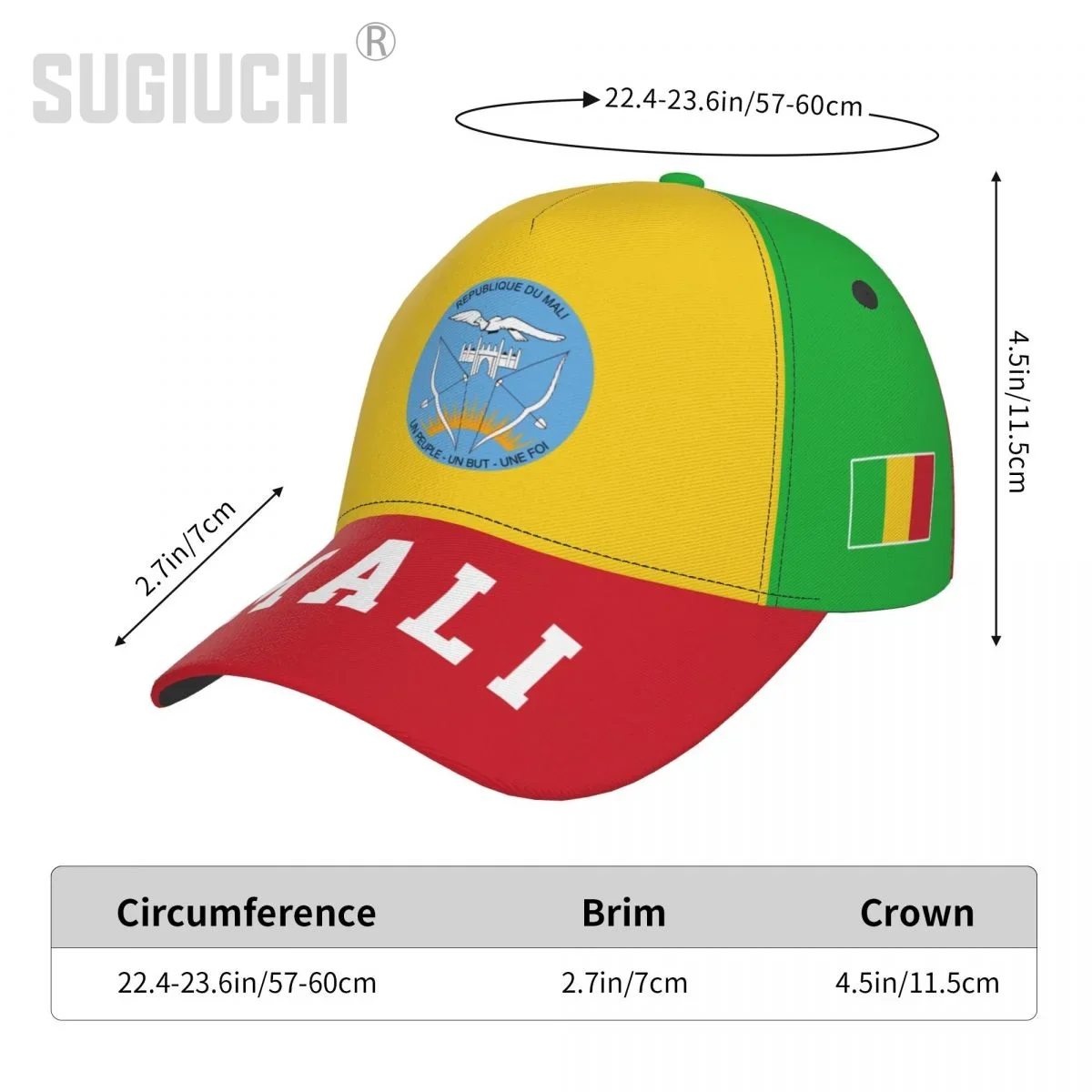 Unisex Mali Flag Malian Adult Baseball Cap Patriotic Hat for Baseball Soccer Fans Men Women - Image 3