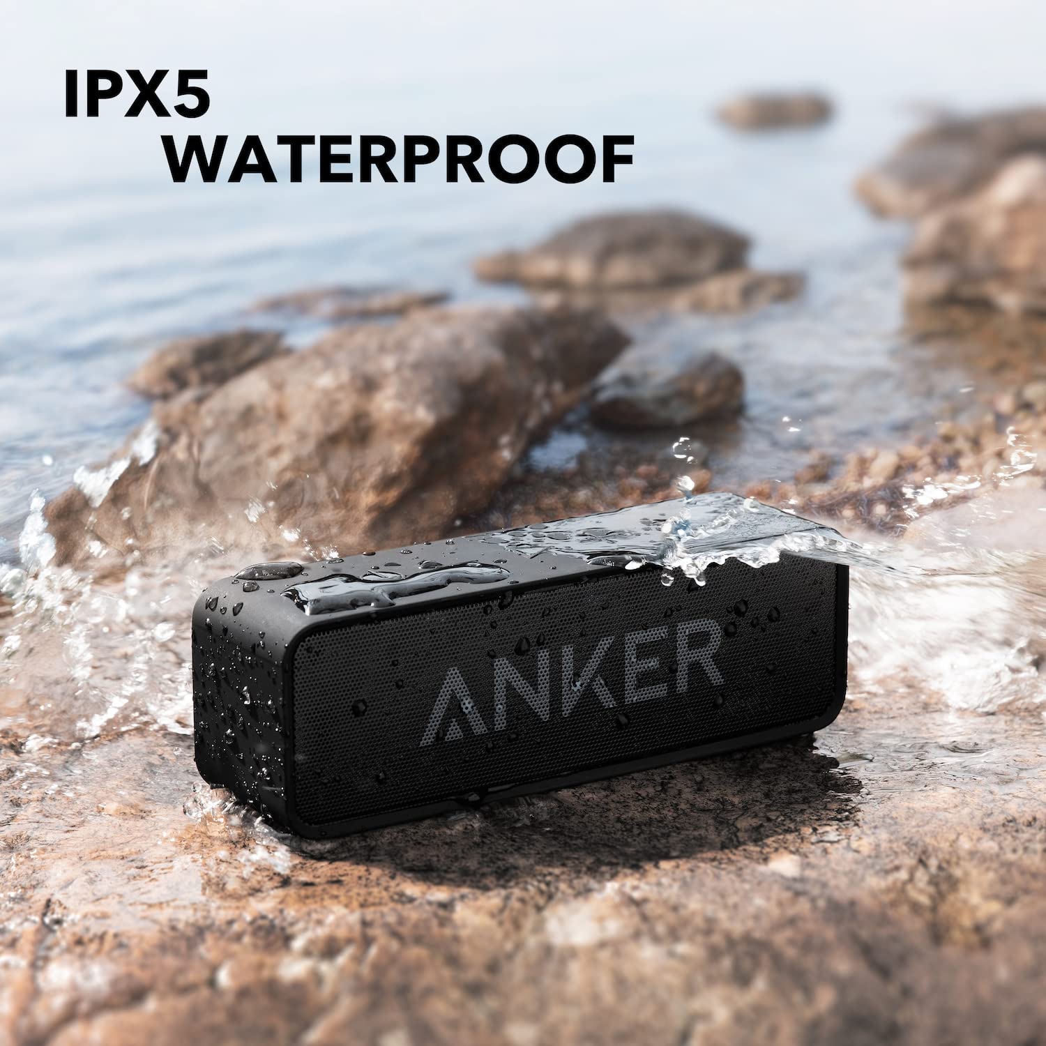 Upgraded, Anker Soundcore Bluetooth Speaker with IPX5 Waterproof, Stereo Sound, 24H Playtime, Portable Wireless Speaker for iPhone, Samsung and More - Image 6